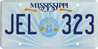 MS license plate JEL323