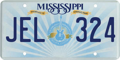 MS license plate JEL324