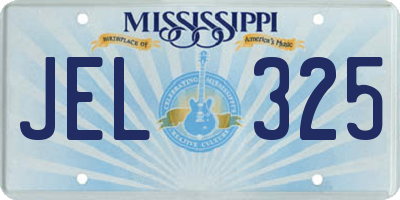 MS license plate JEL325
