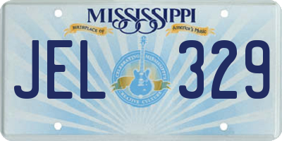 MS license plate JEL329