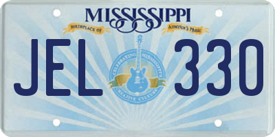 MS license plate JEL330