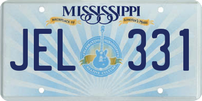 MS license plate JEL331