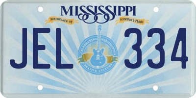 MS license plate JEL334