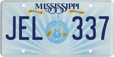 MS license plate JEL337