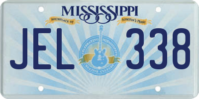 MS license plate JEL338