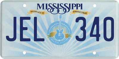 MS license plate JEL340