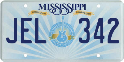 MS license plate JEL342