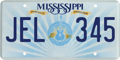MS license plate JEL345