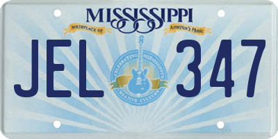 MS license plate JEL347