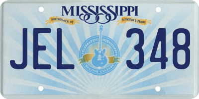 MS license plate JEL348