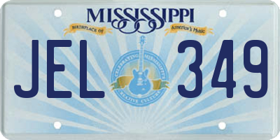MS license plate JEL349