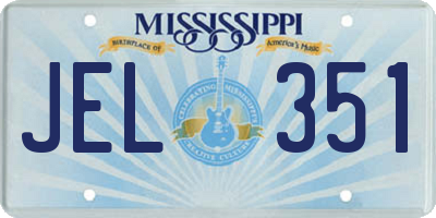 MS license plate JEL351