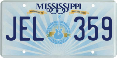 MS license plate JEL359