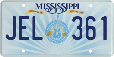 MS license plate JEL361