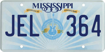 MS license plate JEL364