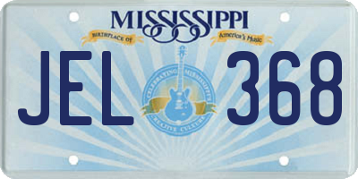 MS license plate JEL368