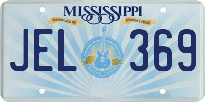 MS license plate JEL369