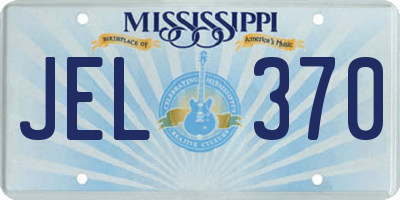 MS license plate JEL370