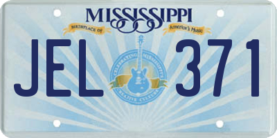 MS license plate JEL371