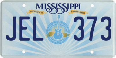 MS license plate JEL373