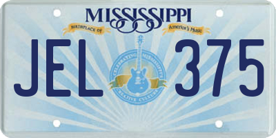 MS license plate JEL375