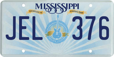 MS license plate JEL376