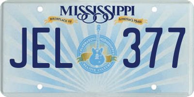MS license plate JEL377