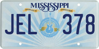 MS license plate JEL378