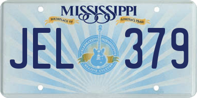MS license plate JEL379