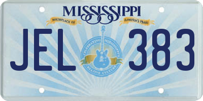 MS license plate JEL383