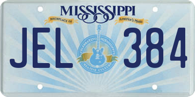 MS license plate JEL384