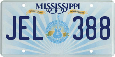 MS license plate JEL388