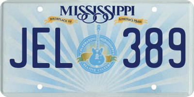 MS license plate JEL389
