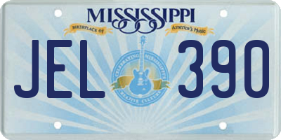 MS license plate JEL390