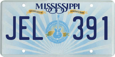 MS license plate JEL391