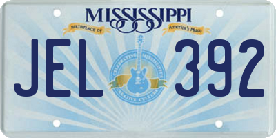 MS license plate JEL392