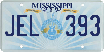 MS license plate JEL393