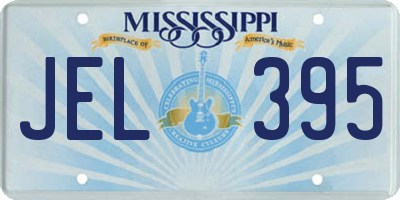 MS license plate JEL395