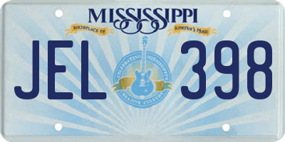 MS license plate JEL398