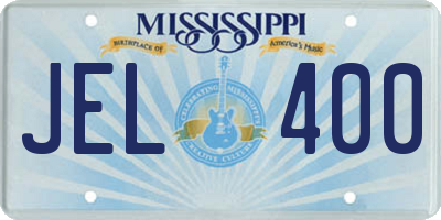 MS license plate JEL400