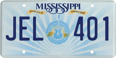 MS license plate JEL401
