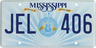 MS license plate JEL406