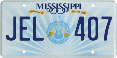 MS license plate JEL407