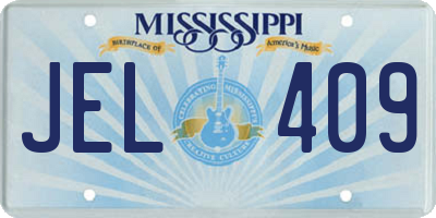 MS license plate JEL409