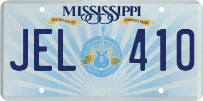 MS license plate JEL410