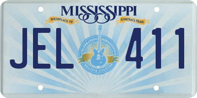 MS license plate JEL411