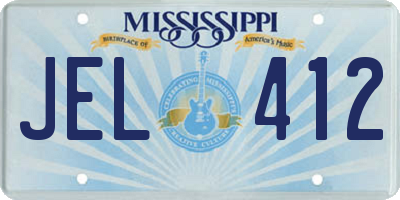 MS license plate JEL412