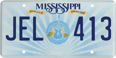 MS license plate JEL413