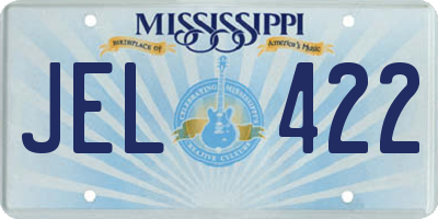 MS license plate JEL422