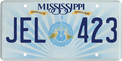 MS license plate JEL423